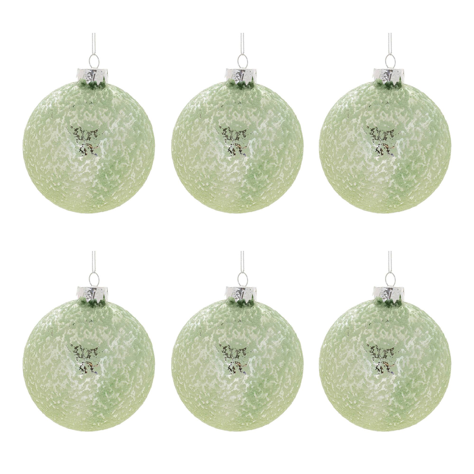 4" Beaded Glass Ball Ornaments, 6ct.